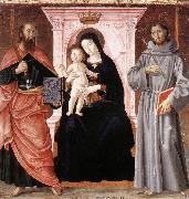 ANTONIAZZO ROMANO Madonna Enthroned with the Infant Christ and Saints jj oil painting